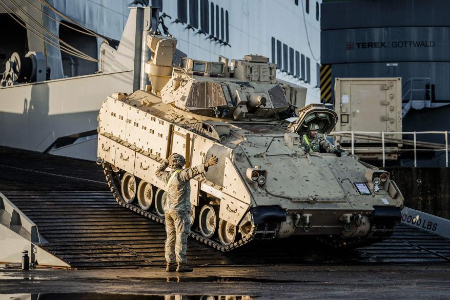 The package will also include 50 Bradley infantry fighting vehicles.