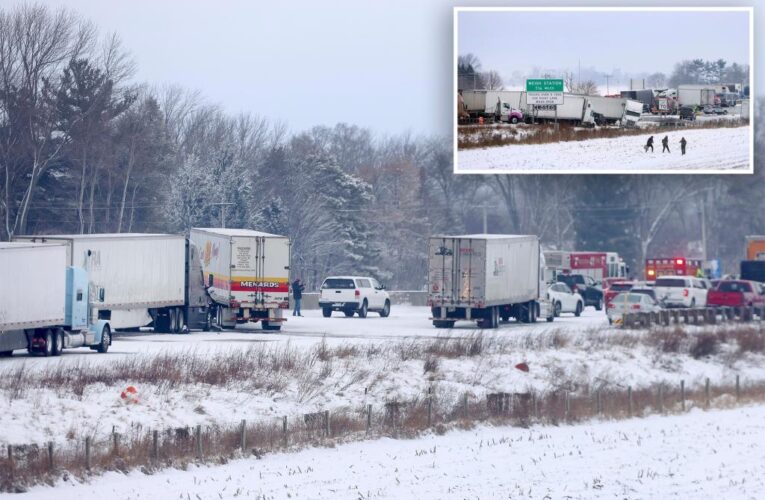 Wisconsin pileup caused by snow leads to dozens injured