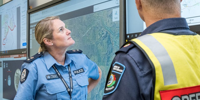 Members of the Incident Management Team coordinate the search for a radioactive capsule that was lost in transit by a contractor hired by Rio Tinto, at the Emergency Services Complex in Cockburn, Australia, in this undated handout photo.  