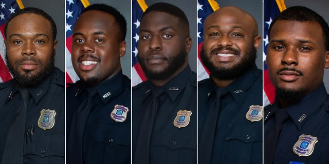 From left to right, Memphis Police Department Officers Demetrius Haley, Tadarrius Bean, Emmitt Martin III, Desmond Mills and Justin Smith were terminated on Jan. 18 for their role in the arrest of deceased Tyre Nichols.