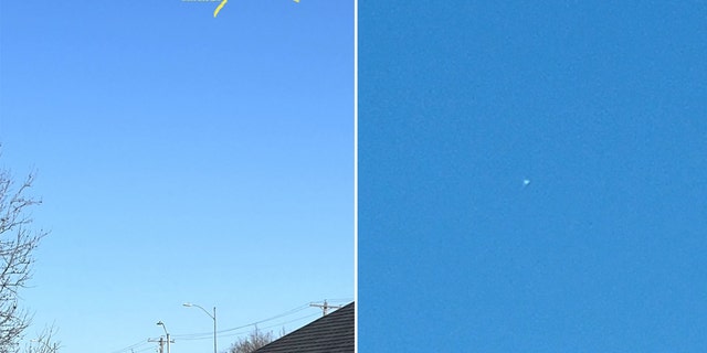 The National Weather Service posted photos Friday of a large balloon flying over Kansas City, Missouri, amid concern over a Chinese spy balloon in U.S. airspace.