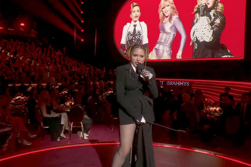 Madonna presented the much ballyhooed performance of "Unholy" by Sam Smith and Kim Petras.