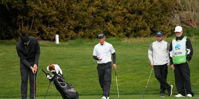 Beau Hossler putts on the 13th green during the second round of the Pebble Beach Pro-Am golf tournament on Friday, Feb. 3, 2023.