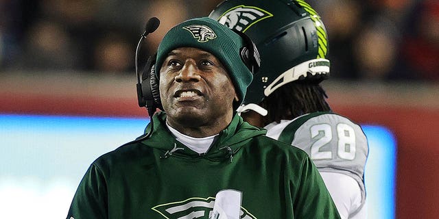 Orlando Guardians head coach Terrell Buckley looks on during the game against the Houston Roughnecks at TDECU Stadium on Feb. 18, 2023 in Houston.