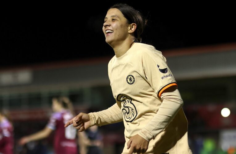 Sam Kerr scores four as Chelsea hammer West Ham United to reach fourth consecutive League Cup final