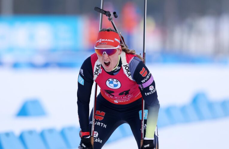 Denise Herrmann-Wick pips Hanna Oeberg to sprint gold in Oberhof at Biathlon World Championships 2023