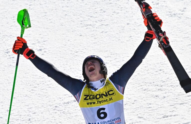 Henrik Kristoffersen beats history-maker AJ Ginnis in thrilling men’s slalom at Alpine Ski World Championships