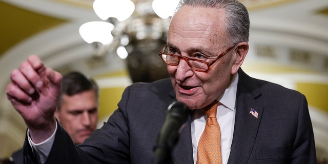 Senate Majority Leader Chuck Schumer, D-NY, on February 01, 2023, in Washington, DC. 