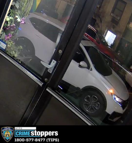 The photo provided by NYPD showed a suspicious vehicle possibly in connection with the arson incident.