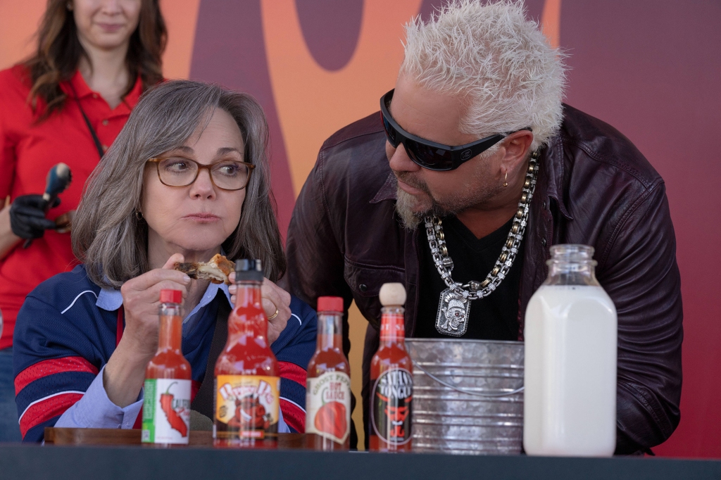 Sally Field plays Betty and Guy Fieri plays himself in "80 For Brady" (2023) from Paramount Pictures., Credit:Pacific Coast News / Scott Garfield/Paramount Pictures
"80 For Brady" (2023)