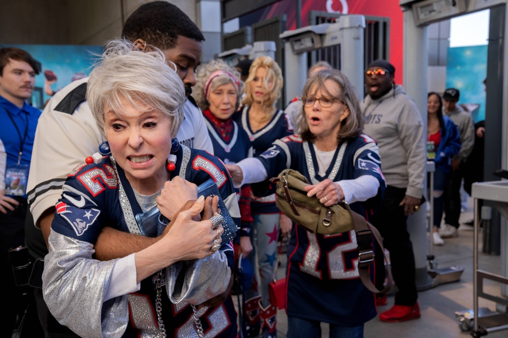 The film — which was inspired by a true story — follows four friends (played by Sally Field, Rita Moreno Lily Tomlin and Fonda) and their pilgrimage to 2017’s Super Bowl LI  in an effort to witness a Patriot’s victory.