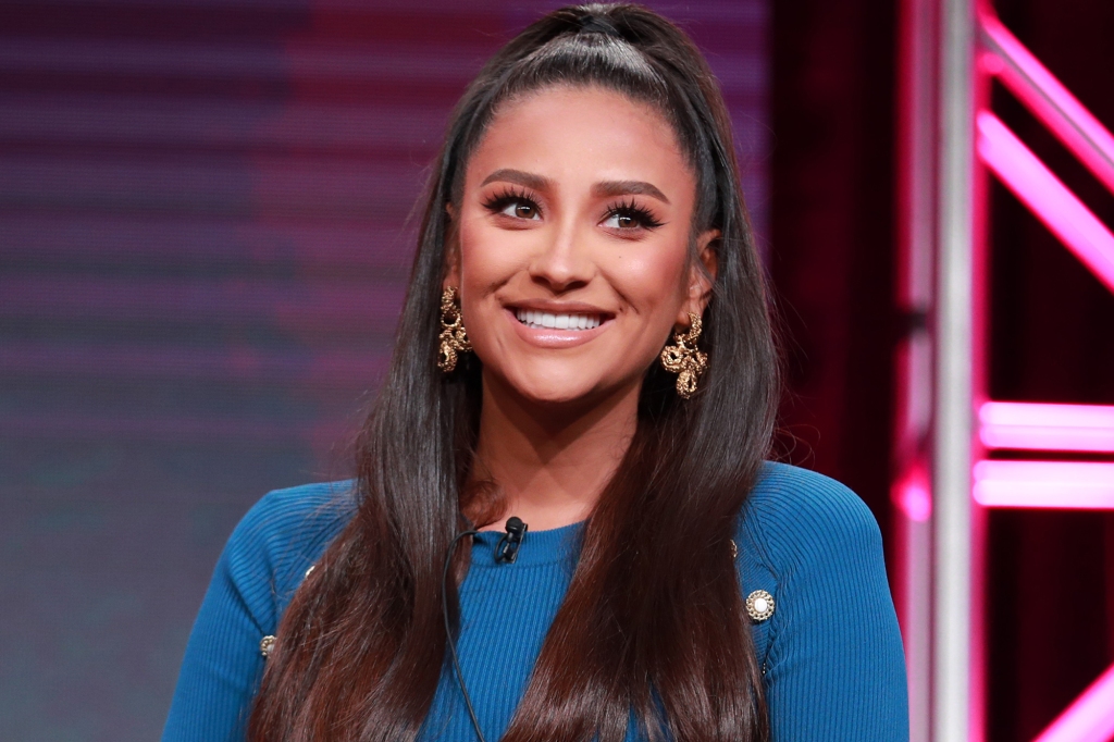 BEVERLY HILLS, CALIFORNIA - JULY 26: Shay Mitchell of 'Dollface' speaks onstage during the Hulu segment of the Summer 2019 Television Critics Association Press Tour at The Beverly Hilton Hotel on July 26, 2019 in Beverly Hills, California. (Photo by Rich Fury/Getty Images)