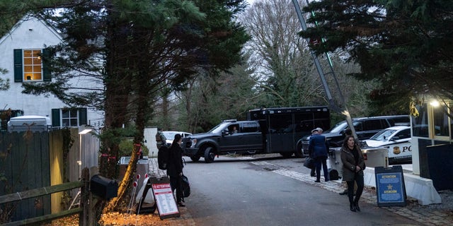 The access road to President Joe Biden's home in Wilmington, Delaware. (AP Photo / Carolyn Kaster / File)