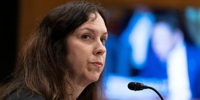 Colleen Shogan, testifies before the Senate Homeland Security and Governmental Affairs Committee full committee hearing on her nomination to be archivist of the U.S. National Archives and Records Administration on Capitol Hill in Washington, Tuesday, Feb. 28, 2023.