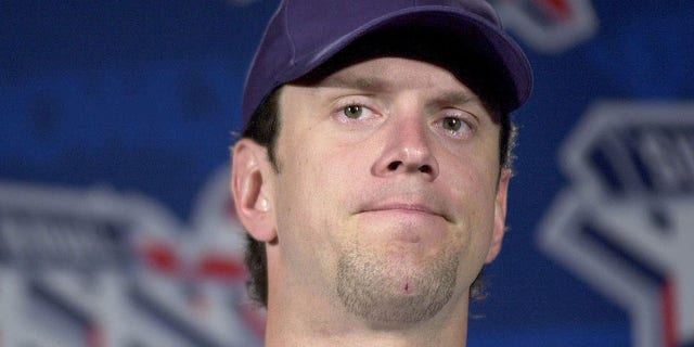 Drew Bledsoe at a news conference Jan. 31, 2001.