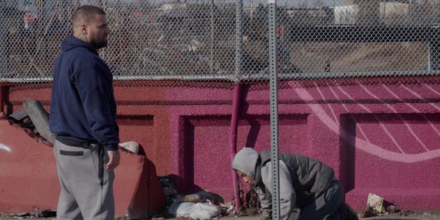 Rodriguez checks on an addict in Kensington.