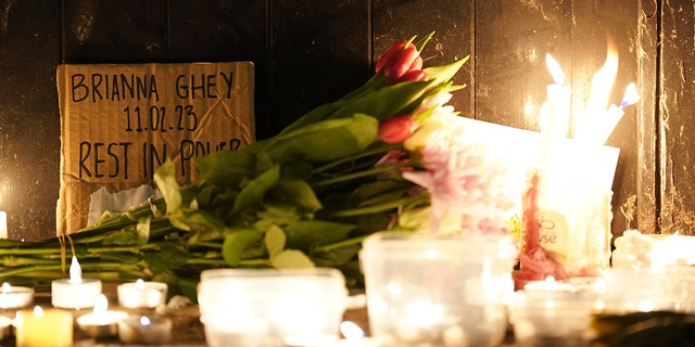 A candle-lit vigil outside the Department of Education in London, in memory of transgender teenager Brianna Ghey, who was fatally stabbed in a park on Saturday. 