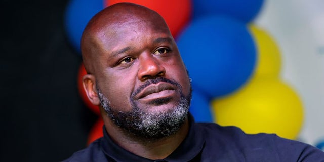 Former NBA player Shaquille O'Neal attends the unveiling of the Shaq Courts at the Doolittle Complex donated by Icy Hot and the Shaquille O'Neal Foundation in partnership with the city of Las Vegas on October 23, 2021, in Las Vegas, Nevada.