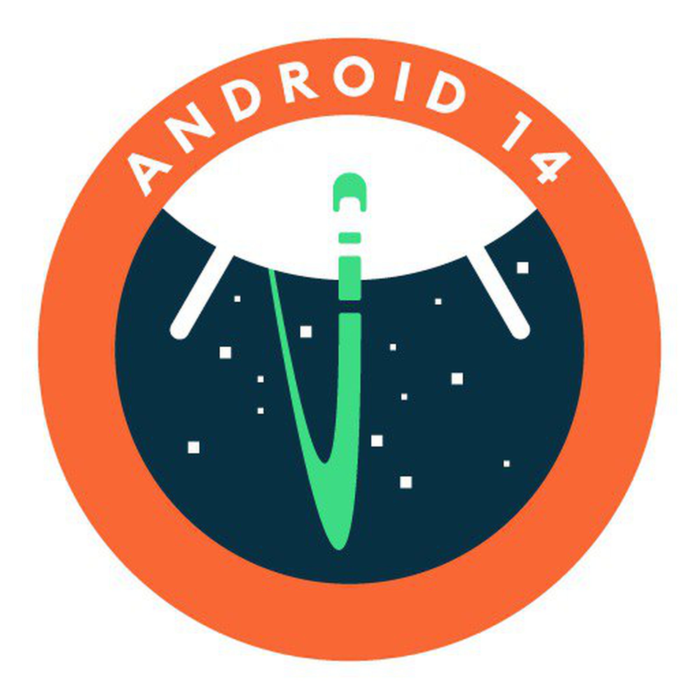 Image of a green ring around a planet shaped like the Android mascot’s head.