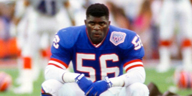 Lawrence Taylor played as a linebacker for the New York Giants. 