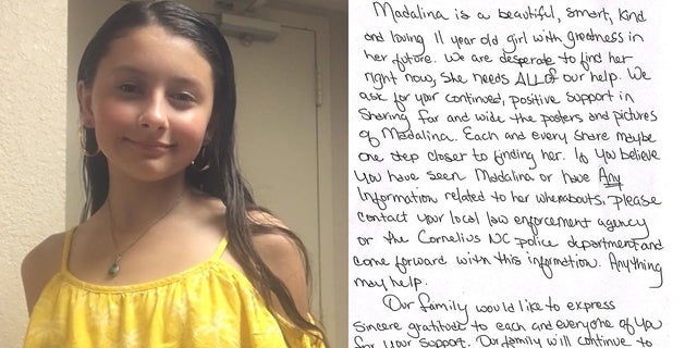 Investigators shared a handwritten, personal message from the family of Madalina Cojocari.