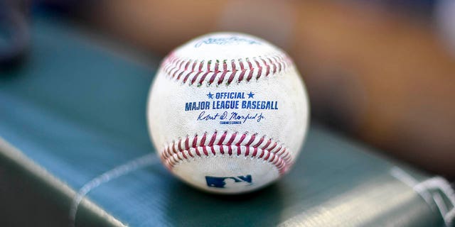 A general view of a MLB baseball before the game between the Seattle Mariners and the Chicago White Sox at T-Mobile Park on Sept. 6, 2022 in Seattle. The Seattle Mariners won 3-0.