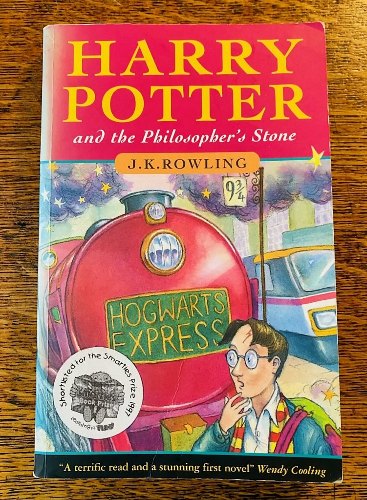 Rowling stated that she would smuggle "small batches" of what would become "Harry Potter and the Sorcerer's Stone" out of the house and photocopy them at school and then leave the copies in a cupboard. 