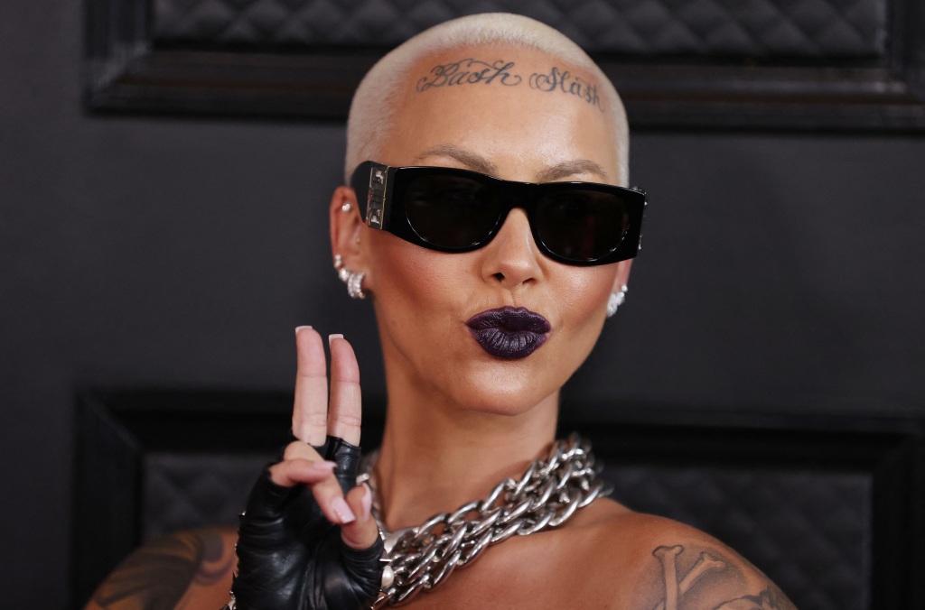 Model Amber Rose revealed that she's spoken to her son Sebastian, 9, about her career on OnlyFans after someone told him about it.