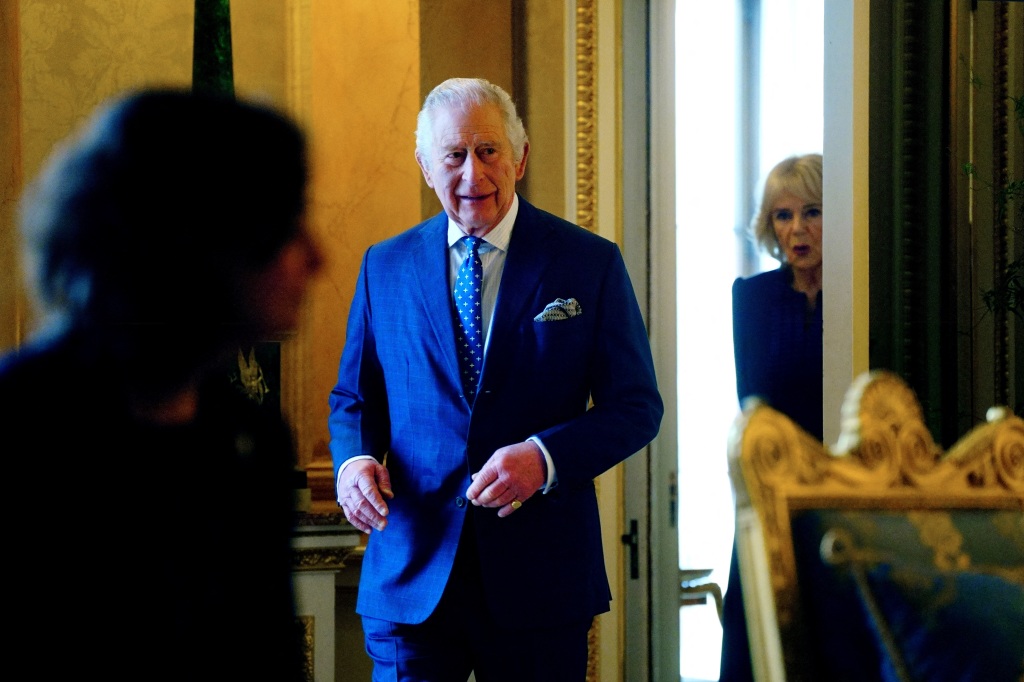 King Charles III and Camilla and Queen Consort Camilla late last month.
