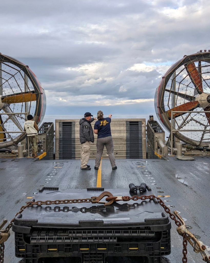 FBI agents on the ship