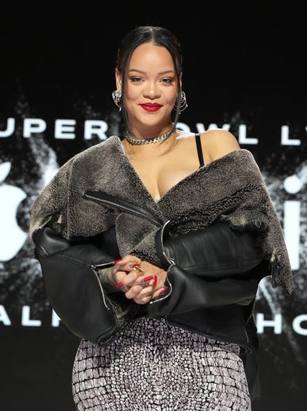 Rihanna at the Apple Music Super Bowl LVII Halftime Show Press Conference