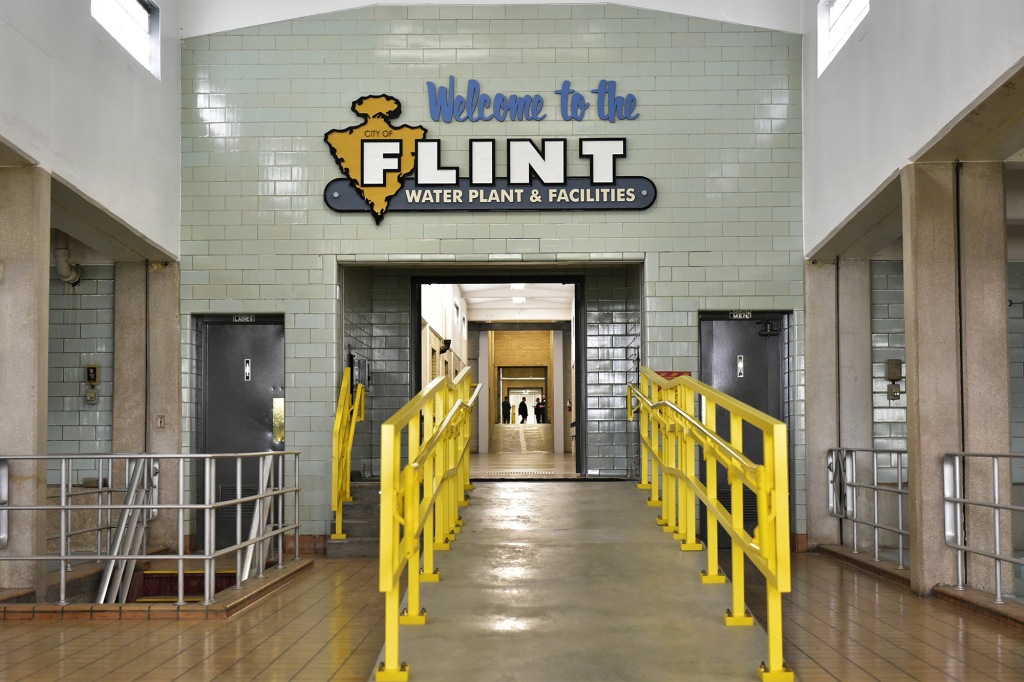 The interior of the Flint water plant