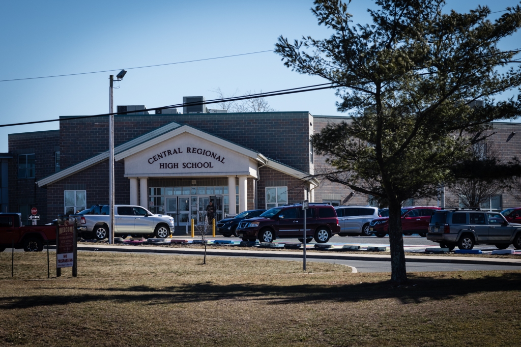 An exterior shot of Central Regional High School.