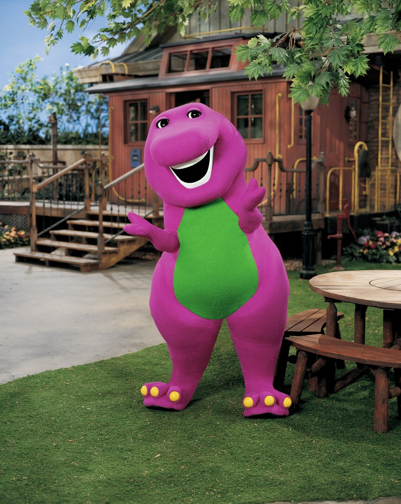 Barney's appearance in the 90s.