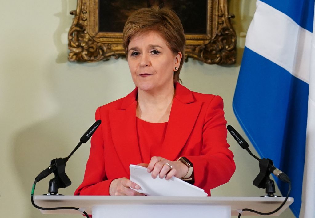 Nicola Sturgeon announcing her resignation as Scotland's first minister.