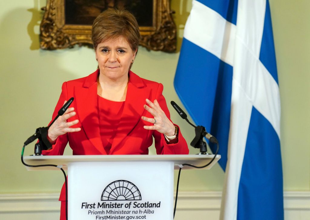 Nicola Sturgeon announcing her resignation as Scotland's first minister.