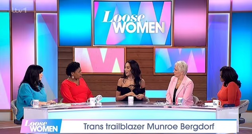 The trans trailblazer, 34, appeared on British chat show "Loose Women" on Wednesday.