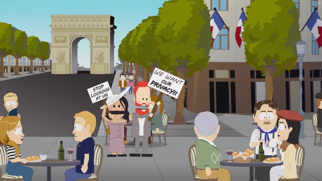 Prince Harry and Meghan Markle have been roasted by South Park.
