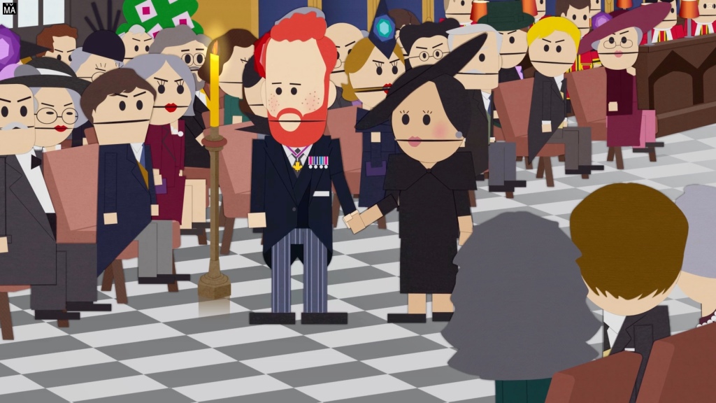 Prince Harry and Meghan Markle have been roasted by South Park.
