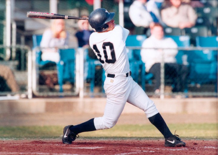 RRon DeSantis playing for Yale's baseball team.