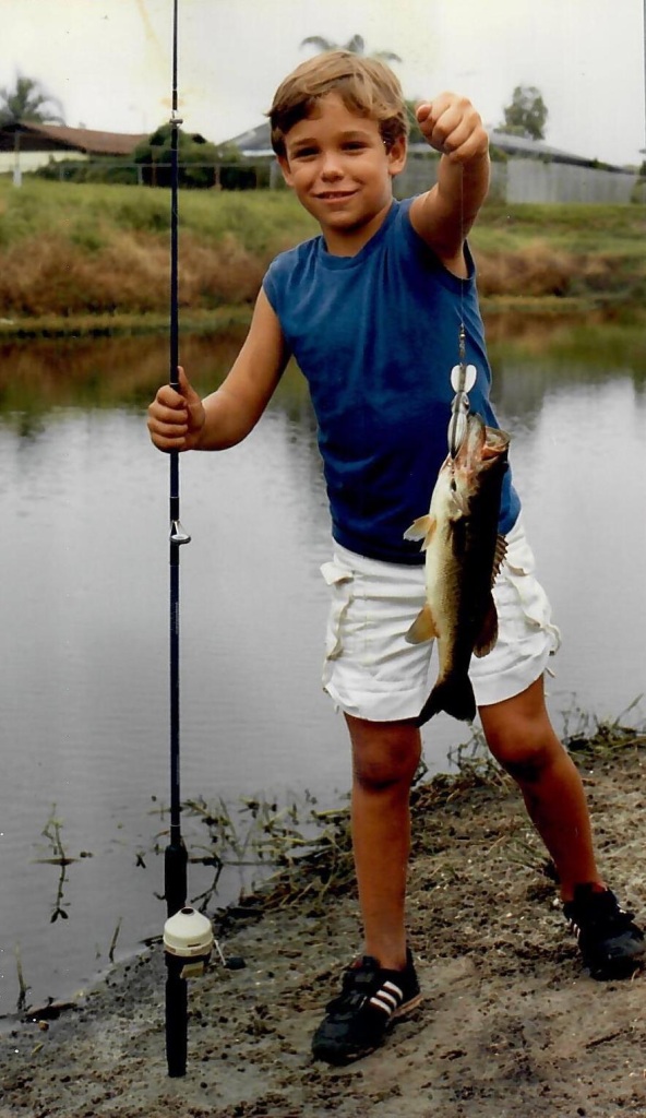 Ron DeSantis fishing as a kid