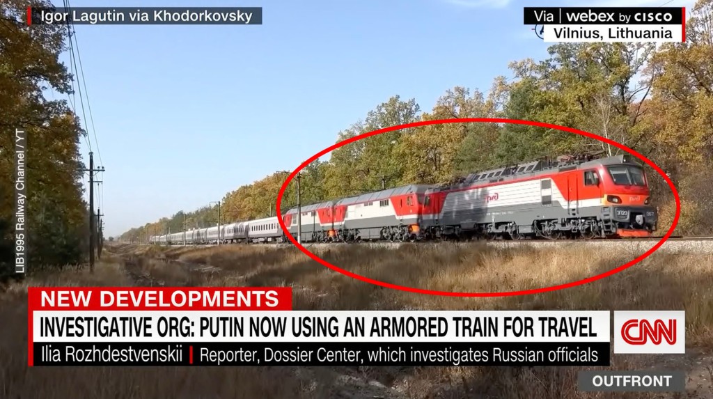 Investigative reporter Ilya Rozhdestvensky shares what he's learned about the armored train that the Dossier Center says Russian President Vladimir Putin is using.