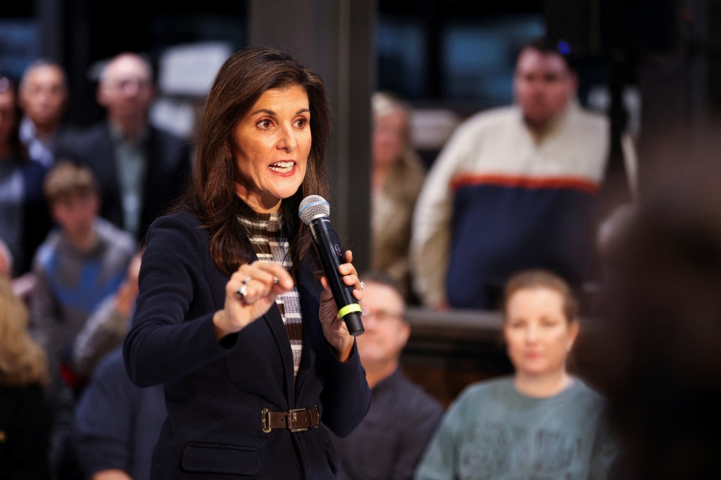 Nikki Haley attends a campaign, after announcing her 2024 presidential campaign.