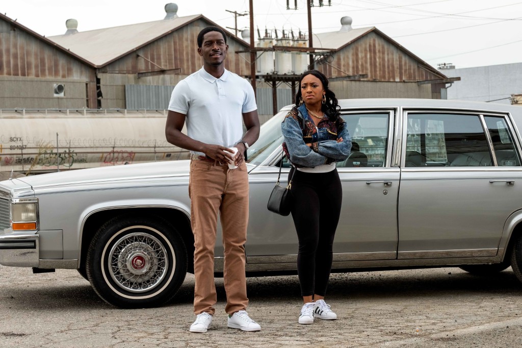 Damson Idris and Taylor Polidore in "Snowfall."