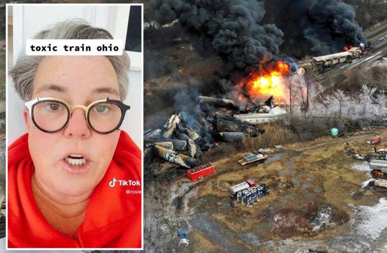 Rosie O’Donnell slams response to Ohio train derailment