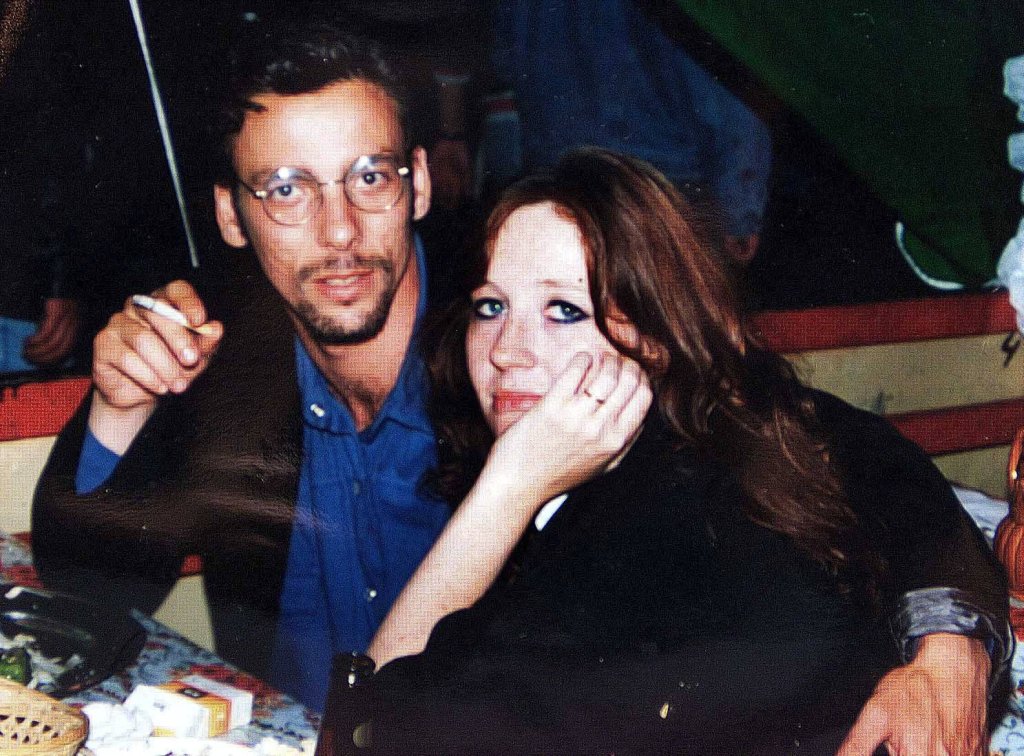 Rowling with her ex-husband Jorge Arantes, whom she alleges abused her.