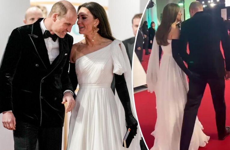 What Kate Middleton said to Prince William before cheeky BAFTAs ‘butt-tap’