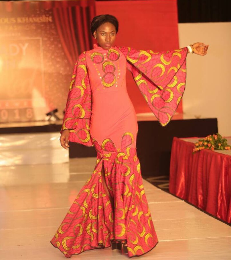 A model wearing one of Asya Khamsin's pieces.