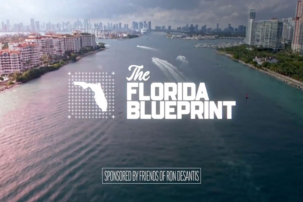 DeSantis unveiled a new ad at the Palm Beach retreat