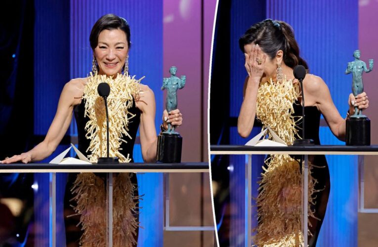 Michelle Yeoh drops F-bomb for her historic SAG Award win